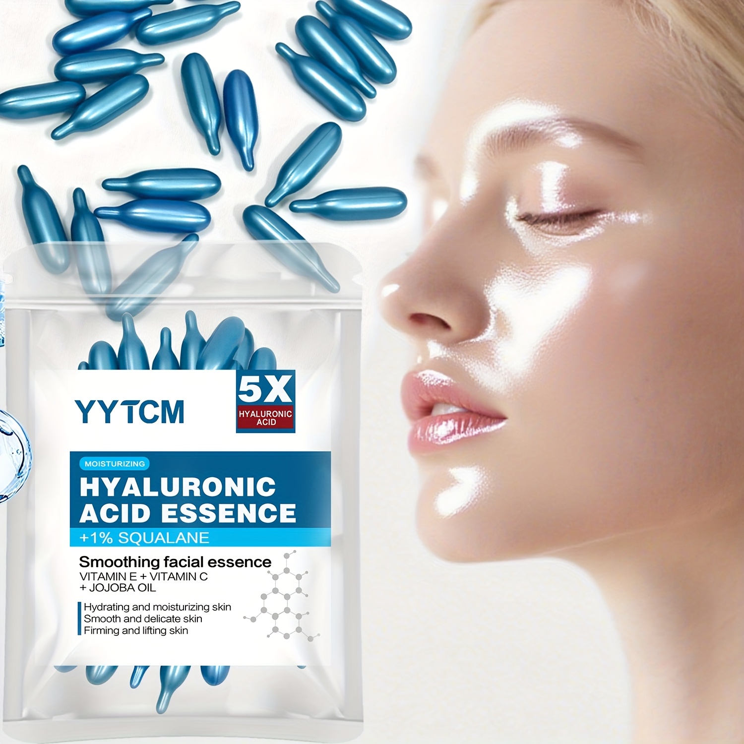 Luxury Skincare Brands - Essência em Cápsulas de Ácido Hialurônico